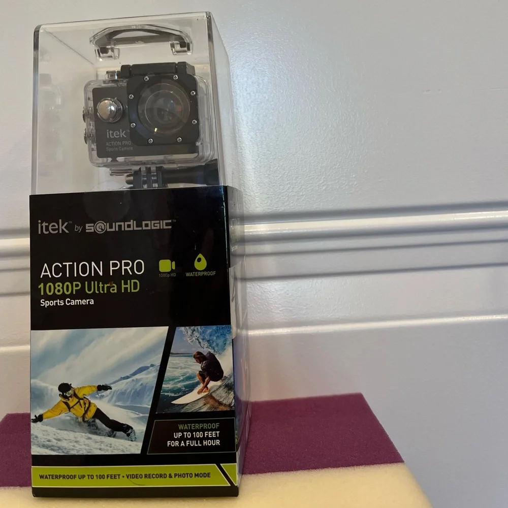Itek SoundLogic Action Pro 1080P Ultra HD Waterproof Sports Camera & Accessories